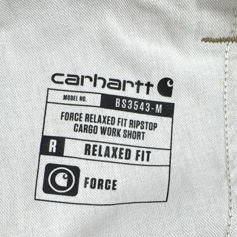 Carhartt Force Ripstop Cargo Shorts Mens 32 Relaxed Fit Khaki Workwear Carpenter - Picture 7 of 16